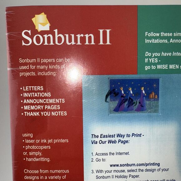 Sonburn Holiday Paper Colorful Christmas Stocking 100 Sheets New Sealed Crafts - Picture 7 of 7